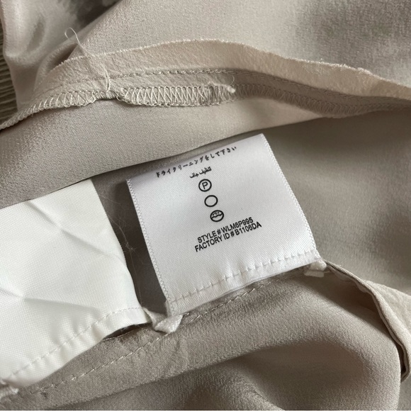 BCBGMaxAzria Tina Silk Feather Print Shift Dress with Slip Mini Gray Taupe - Picture 7 of 14